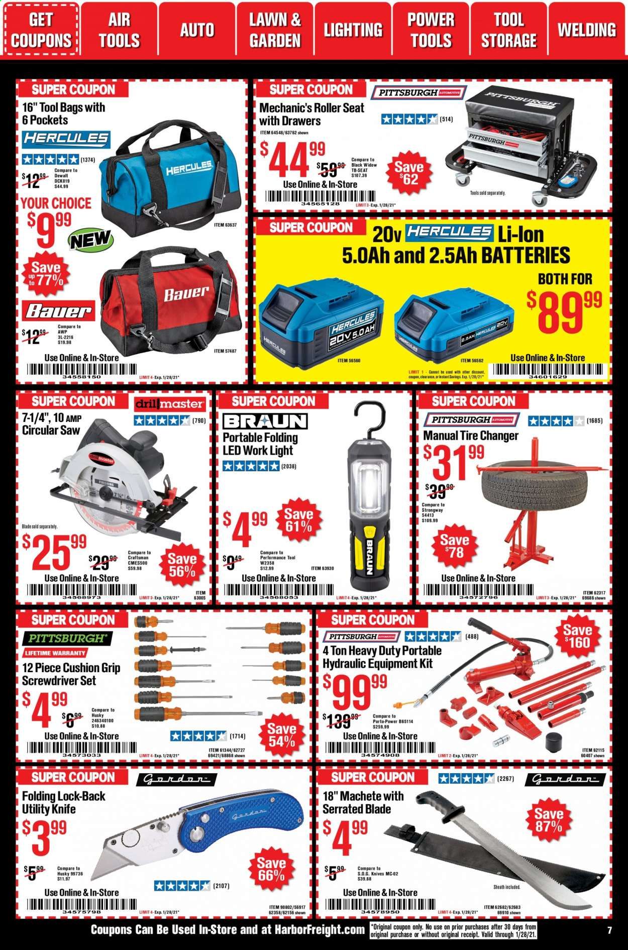 Harbor Freight Weekly Ad Flyer January 1 to January 28