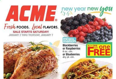ACME Weekly Ad Flyer January 2 to January 7