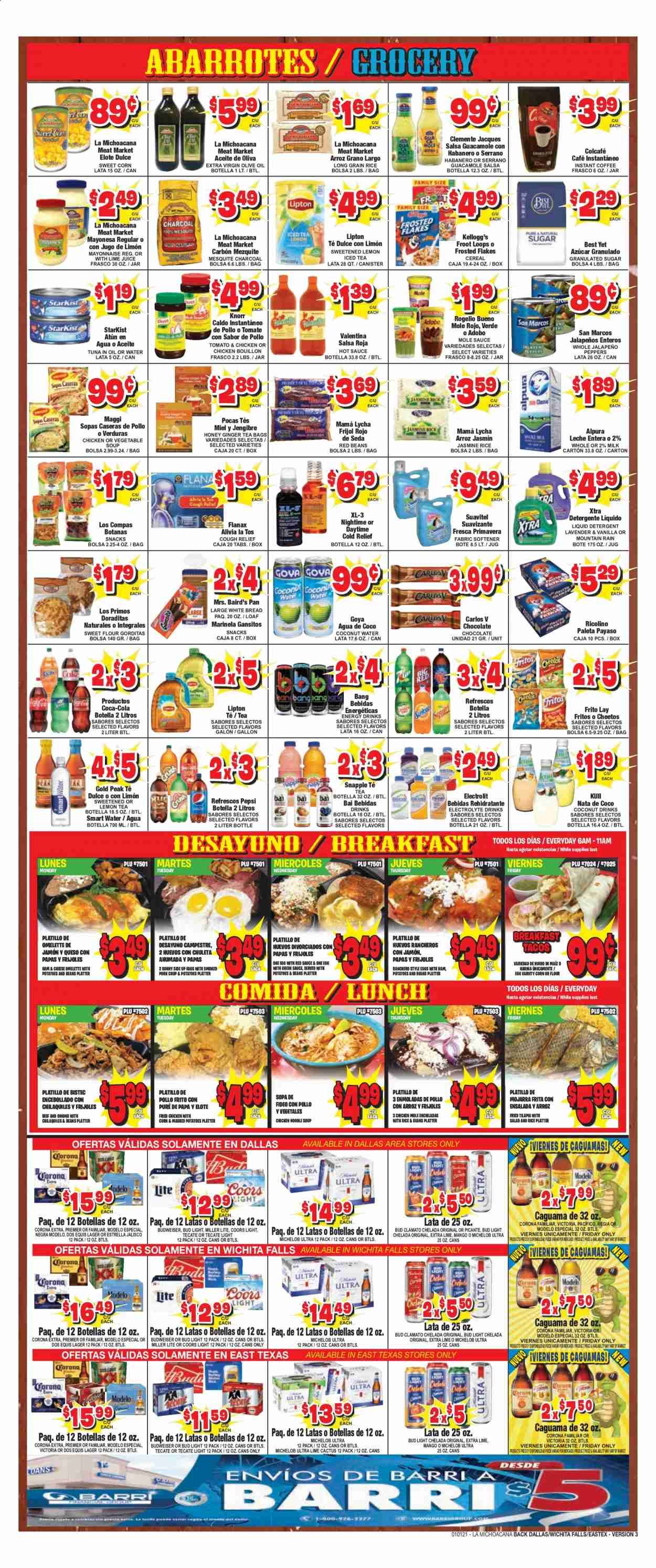 La Michoacana Meat Market (OK, TX) Weekly Ad Flyer January 1 to January 12