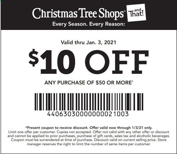 Christmas Tree Shops Weekly Ad Flyer January 1 to January 3