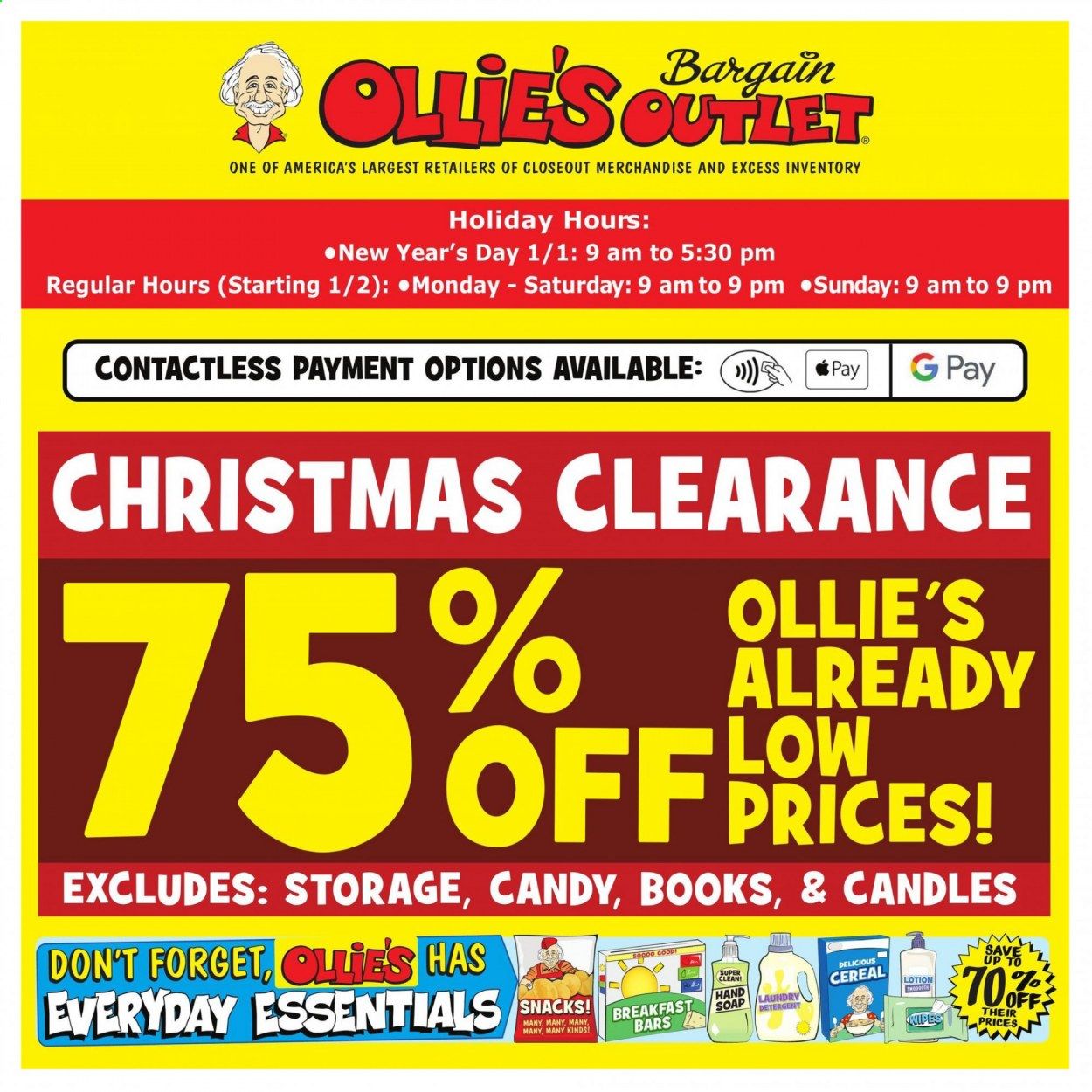 Ollie's Bargain Outlet Weekly Ad Flyer January 1 to January 6