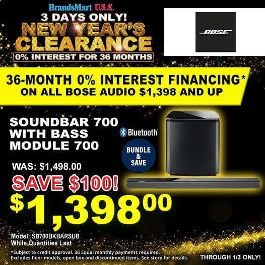 Brandsmart USA Weekly Ad Flyer January 1 to January 3