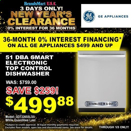 Brandsmart USA Weekly Ad Flyer January 1 to January 3