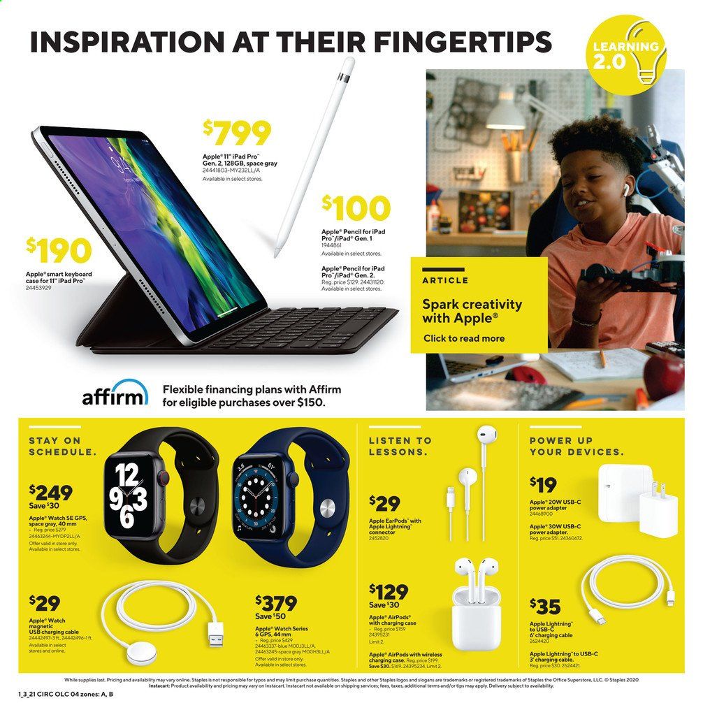 Staples Weekly Ad Flyer January 3 to January 9