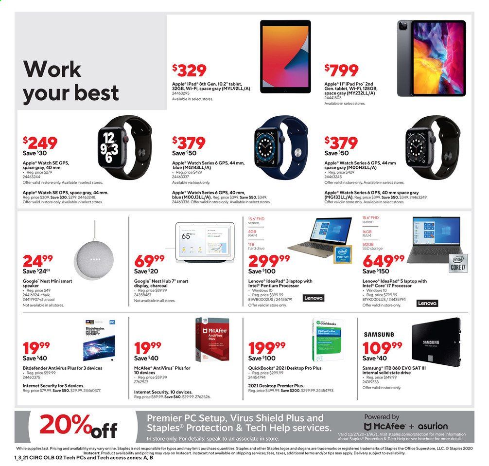 Staples Weekly Ad Flyer January 3 to January 9