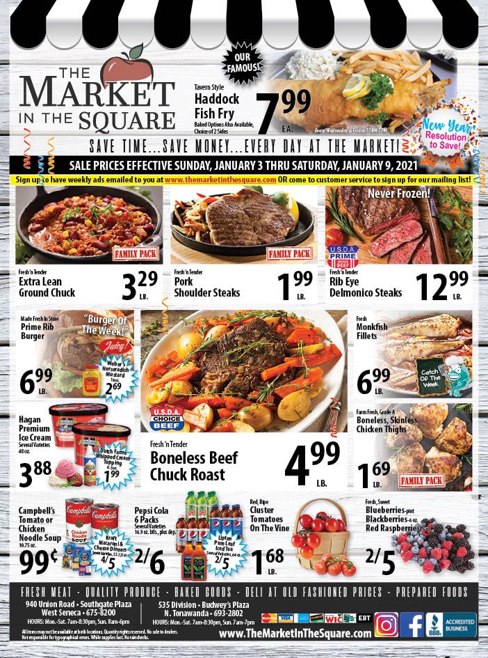 Market In The Square Weekly Ad Flyer January 3 to January 9, 2021
