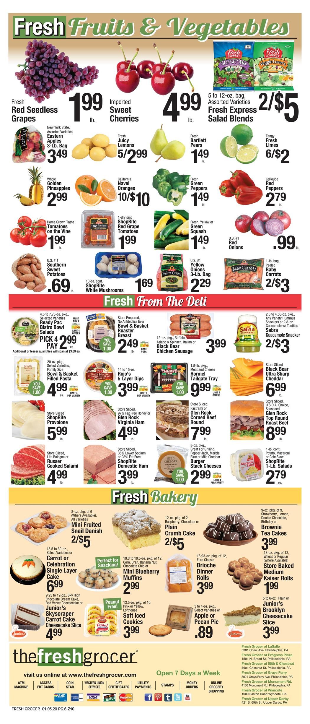 The Fresh Grocer Weekly Ad Flyer January 3 to January 9, 2021