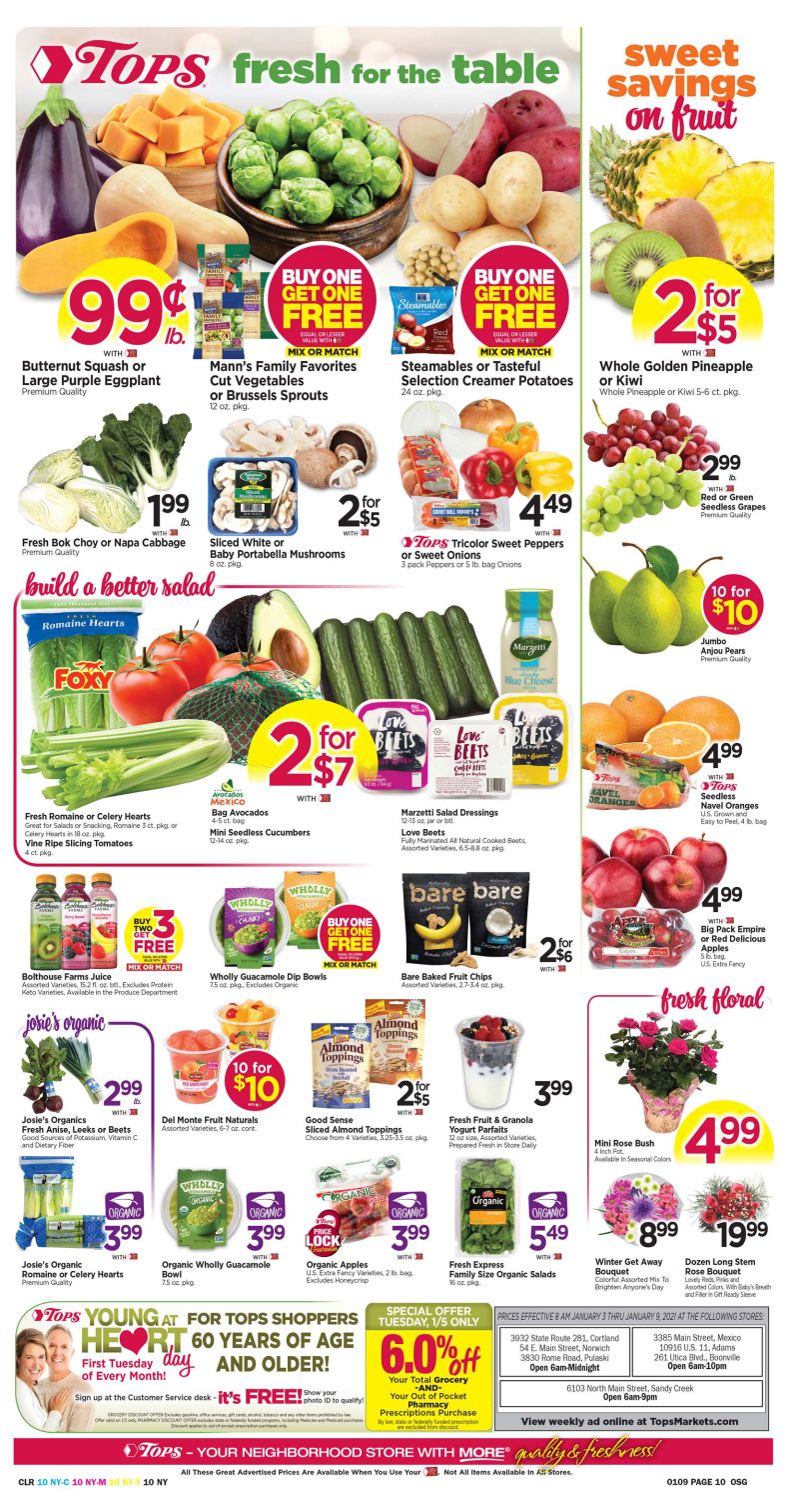 Tops Friendly Markets Weekly Ad Flyer January 3 to January 9, 2021