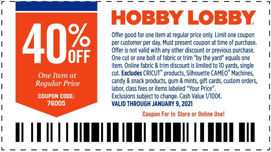 Hobby Lobby Weekly Ad Flyer January 3 to January 9