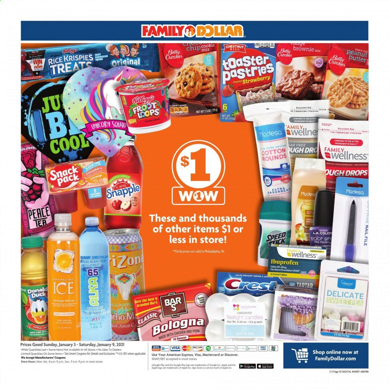 Family Dollar Weekly Ad Flyer January 3 to January 9