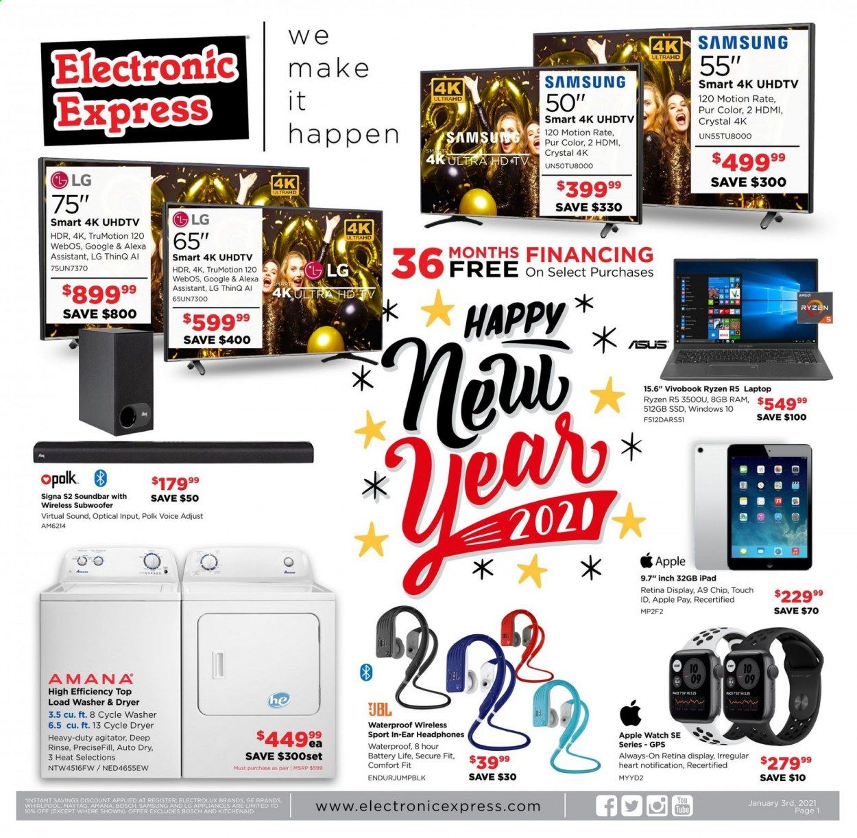 Electronic Express Weekly Ad Flyer January 3 to January 9