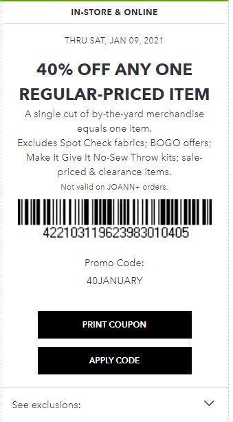 JOANN Weekly Ad Flyer January 3 to January 9