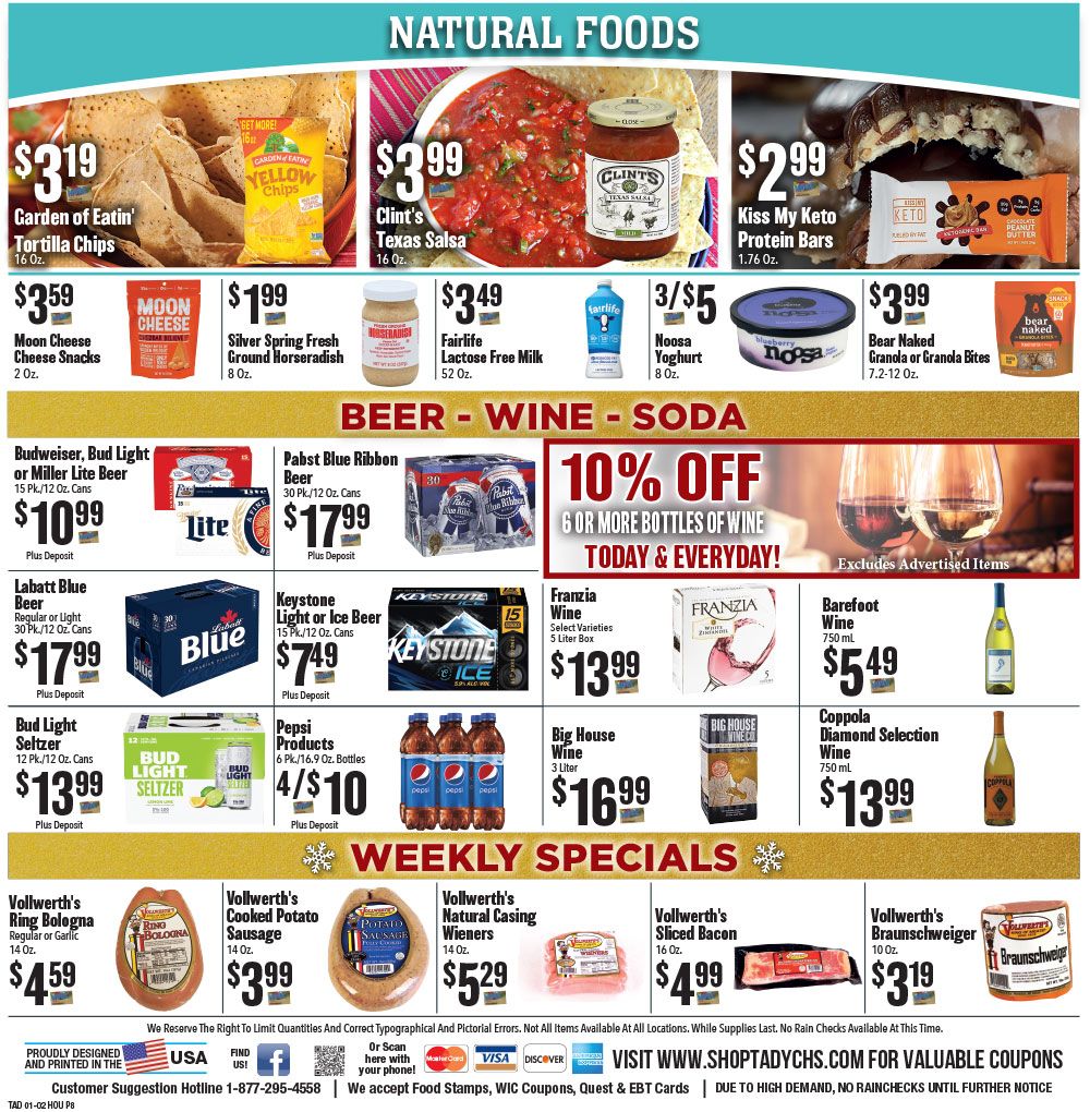 Tadych's Econofoods Weekly Ad Flyer January 4 to January 10, 2021