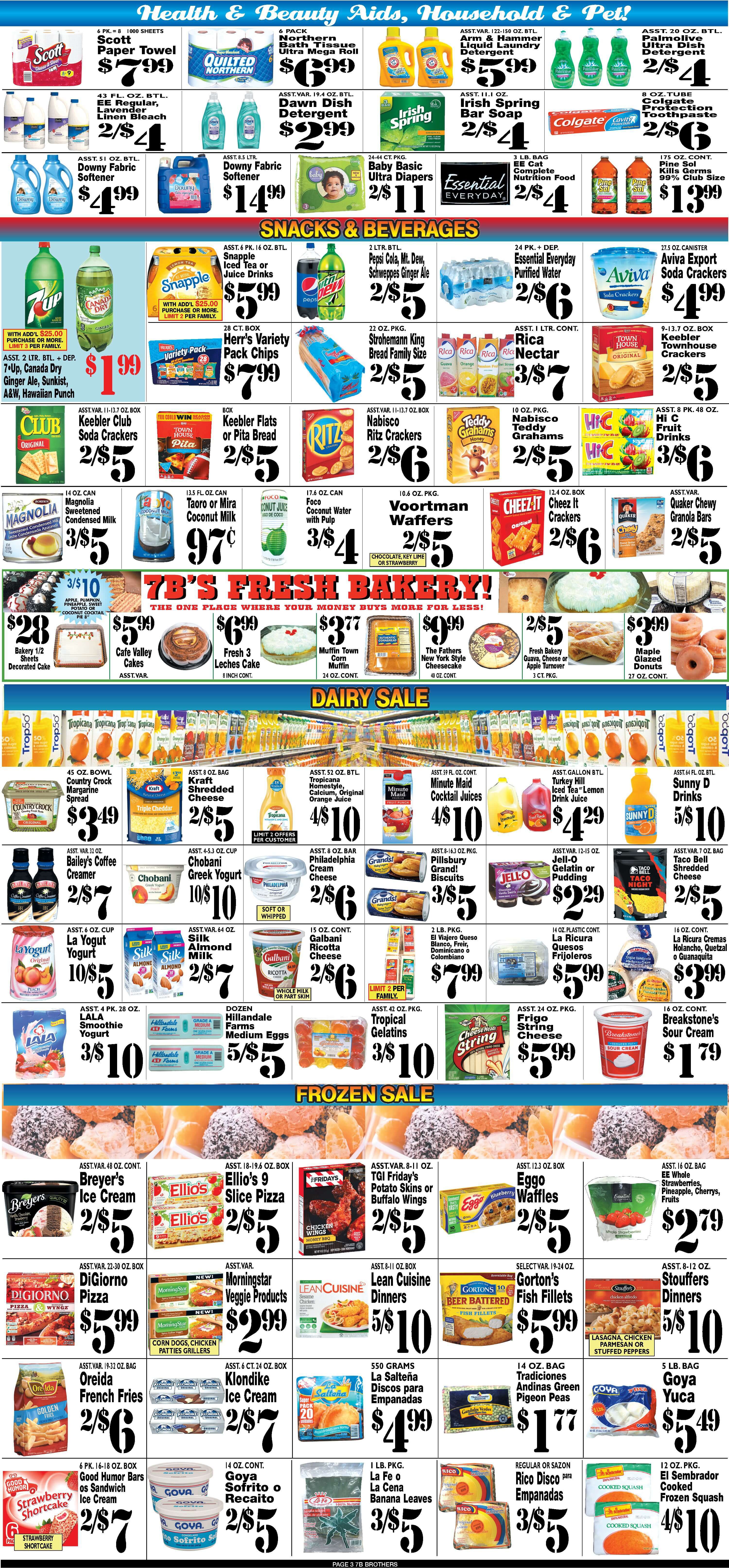 7 Brothers Supermarket Biweekly Ad Flyer January 1 to January 14, 2021
