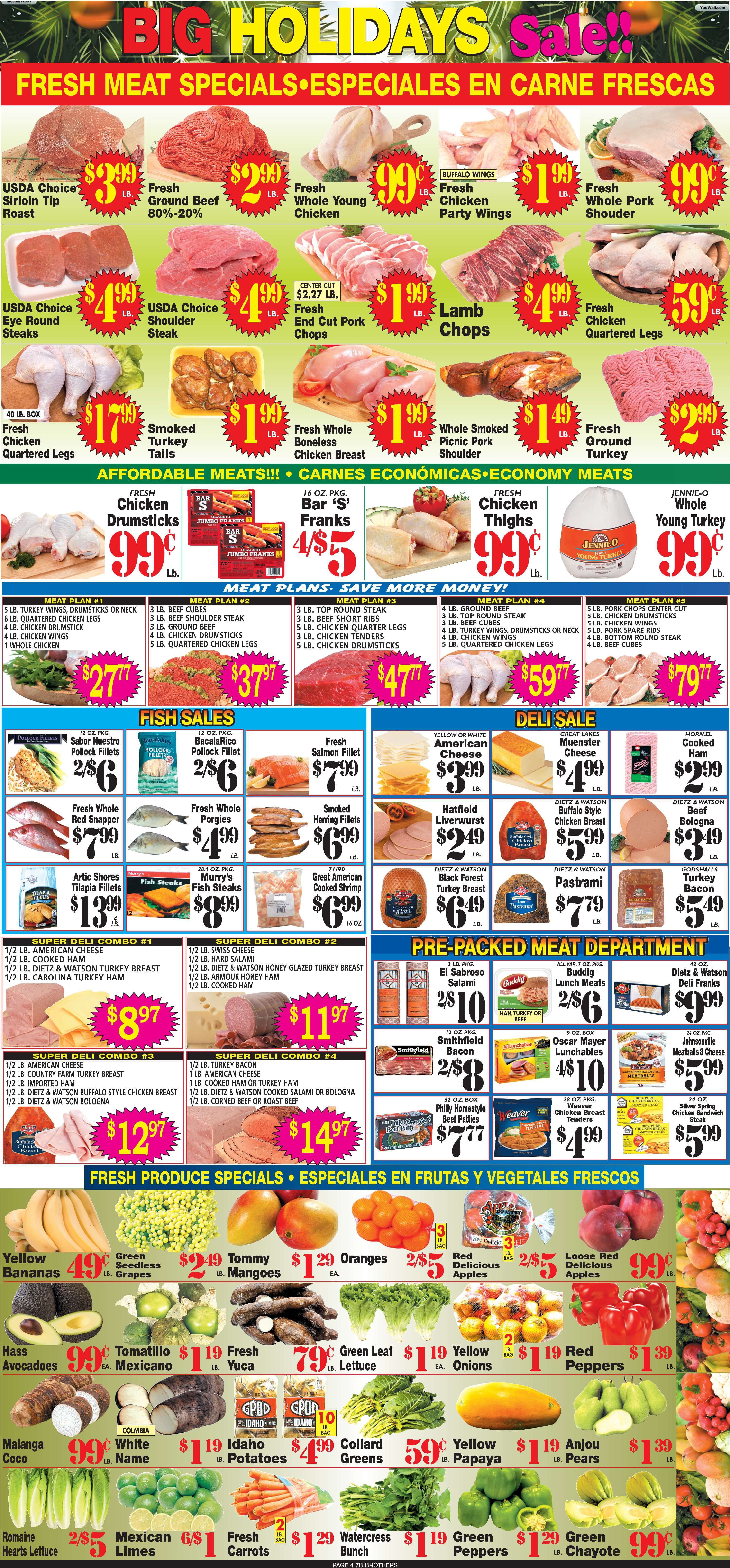 7 Brothers Supermarket Biweekly Ad Flyer January 1 to January 14, 2021
