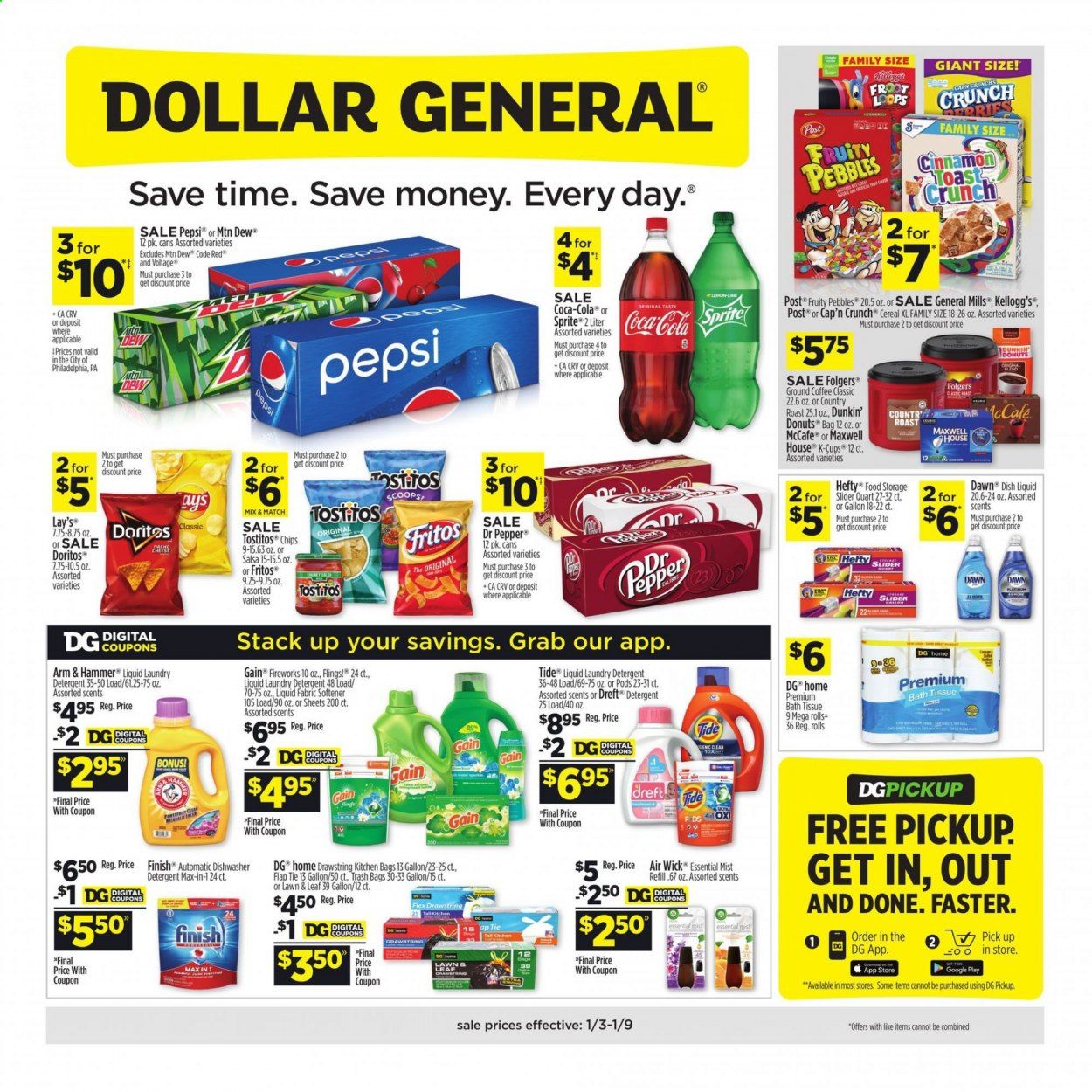 Dollar General (IN, KS, MI, NM, NY, VA) Weekly Ad Flyer January 3 to January 9
