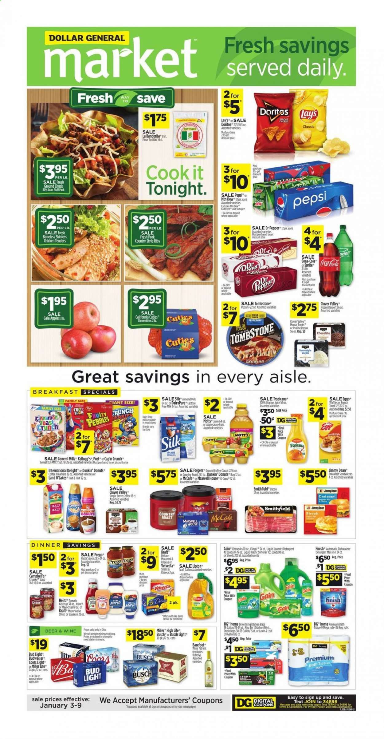 Dollar General (OH) Weekly Ad Flyer January 3 to January 9