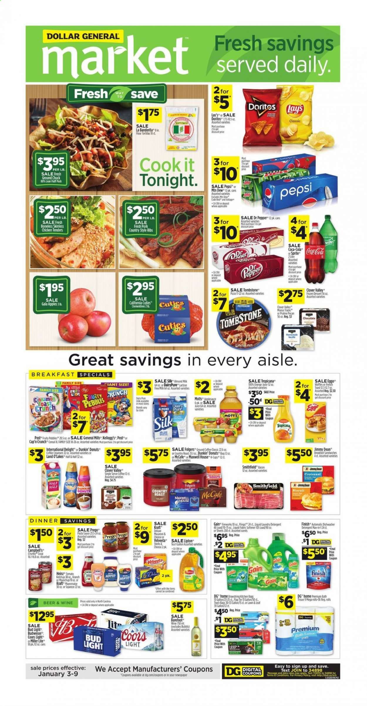 Dollar General (NC) Weekly Ad Flyer January 3 to January 9