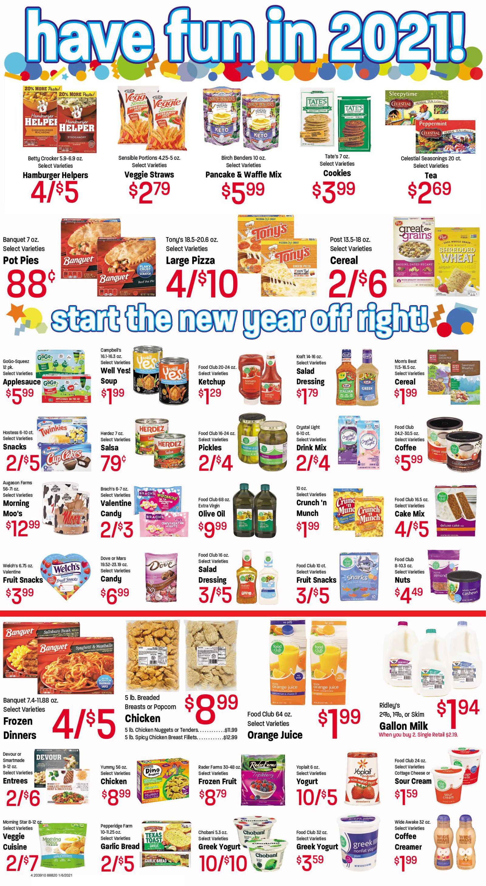 Ridley's Weekly Ad Flyer January 5 to January 11, 2021