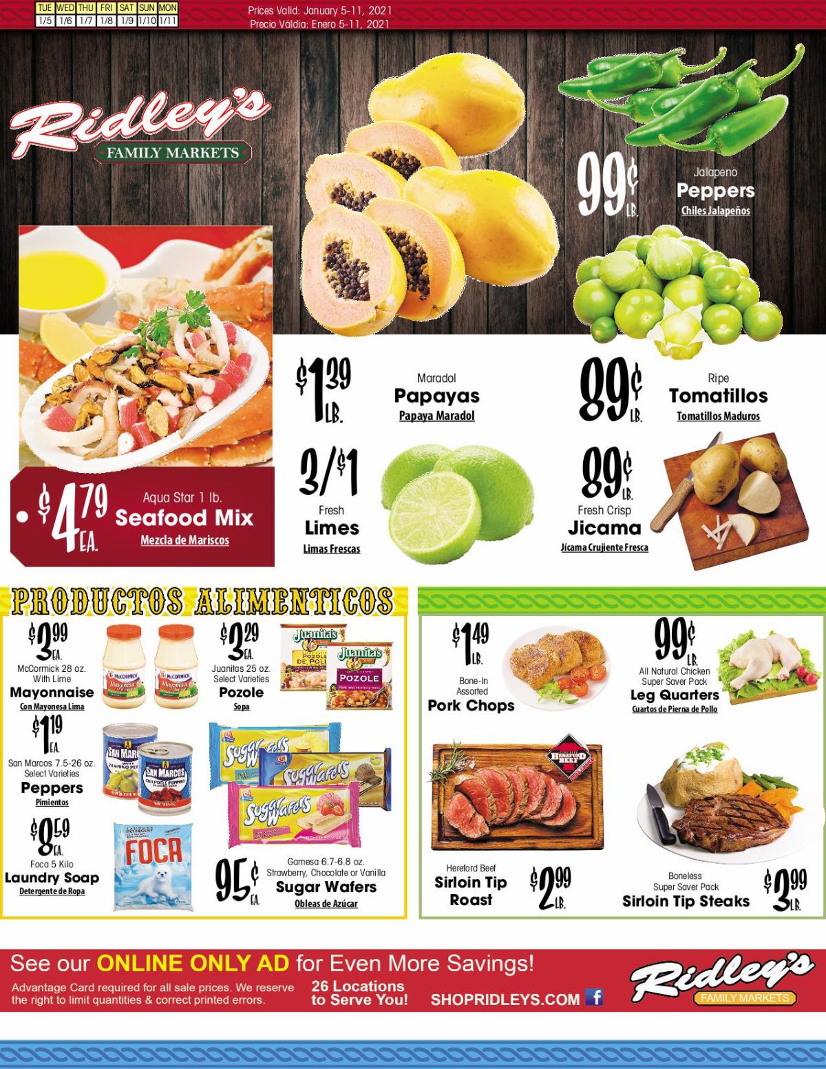Ridley's Weekly Ad Flyer January 5 to January 11, 2021