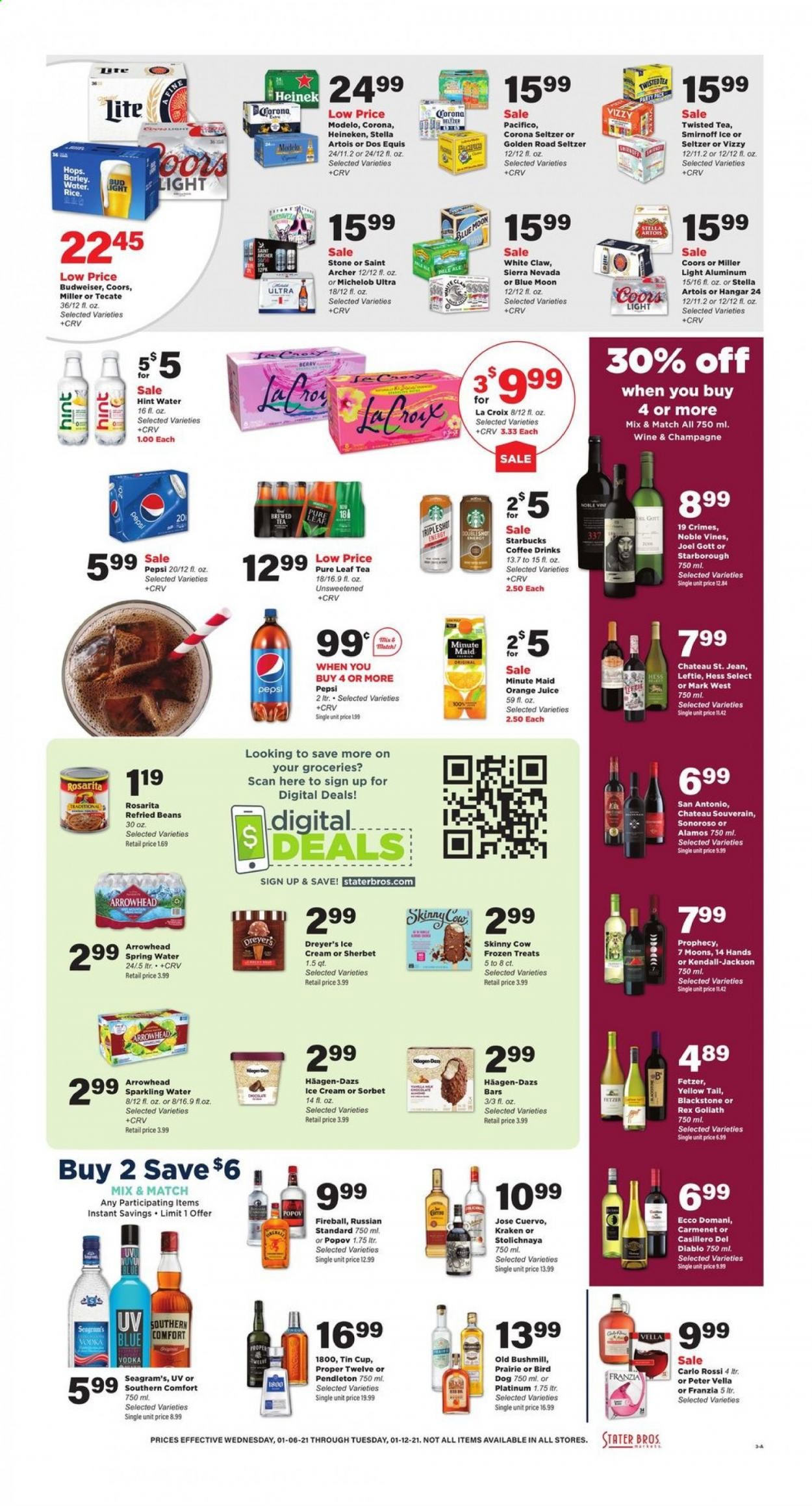 Stater Bros. Weekly Ad Flyer January 6 to January 12