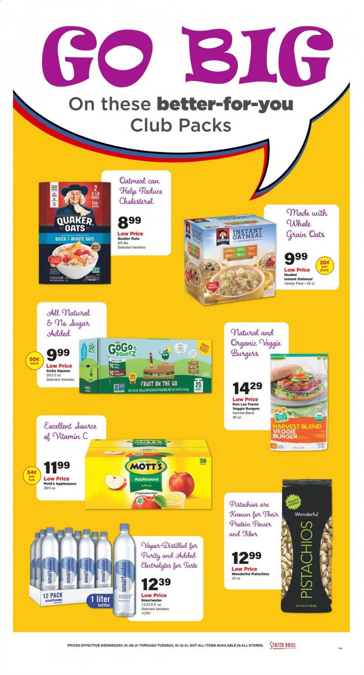 Stater Bros. Weekly Ad Flyer January 6 to January 12