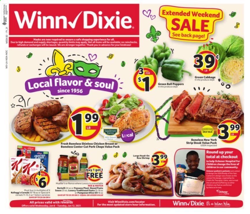 Winn Dixie (AL, FL, GA, LA, MS) Weekly Ad Flyer January 6 to January 12