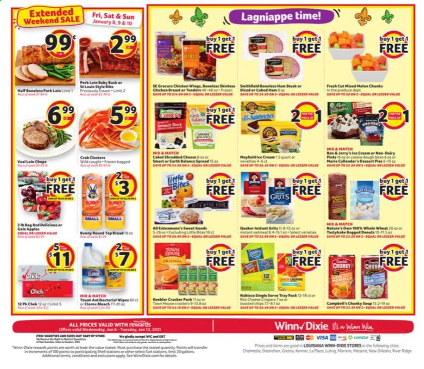 Winn Dixie (AL, FL, GA, LA, MS) Weekly Ad Flyer January 6 to January 12