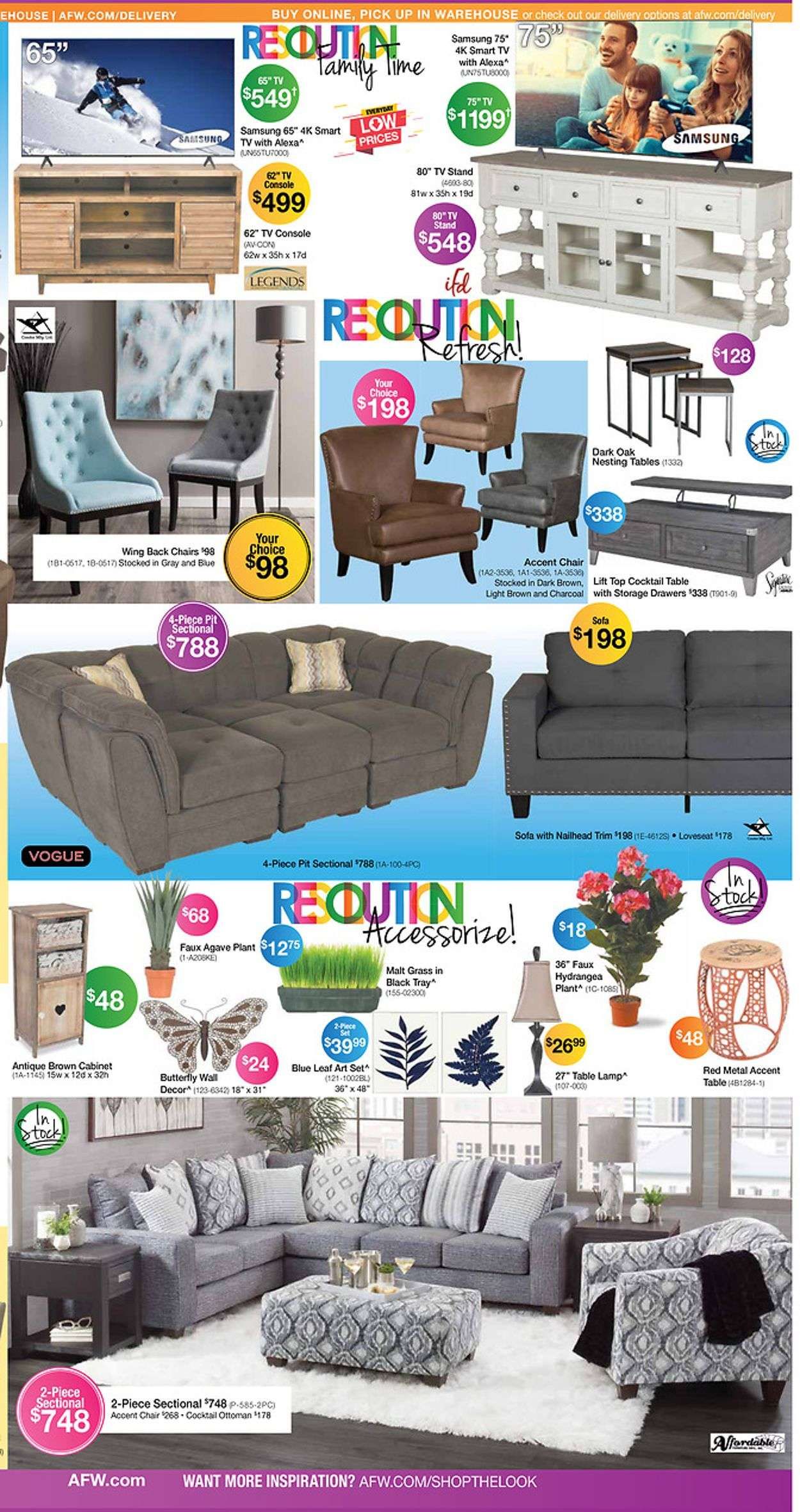 American Furniture Warehouse (CO) Weekly Ad Flyer January 3 to January 16