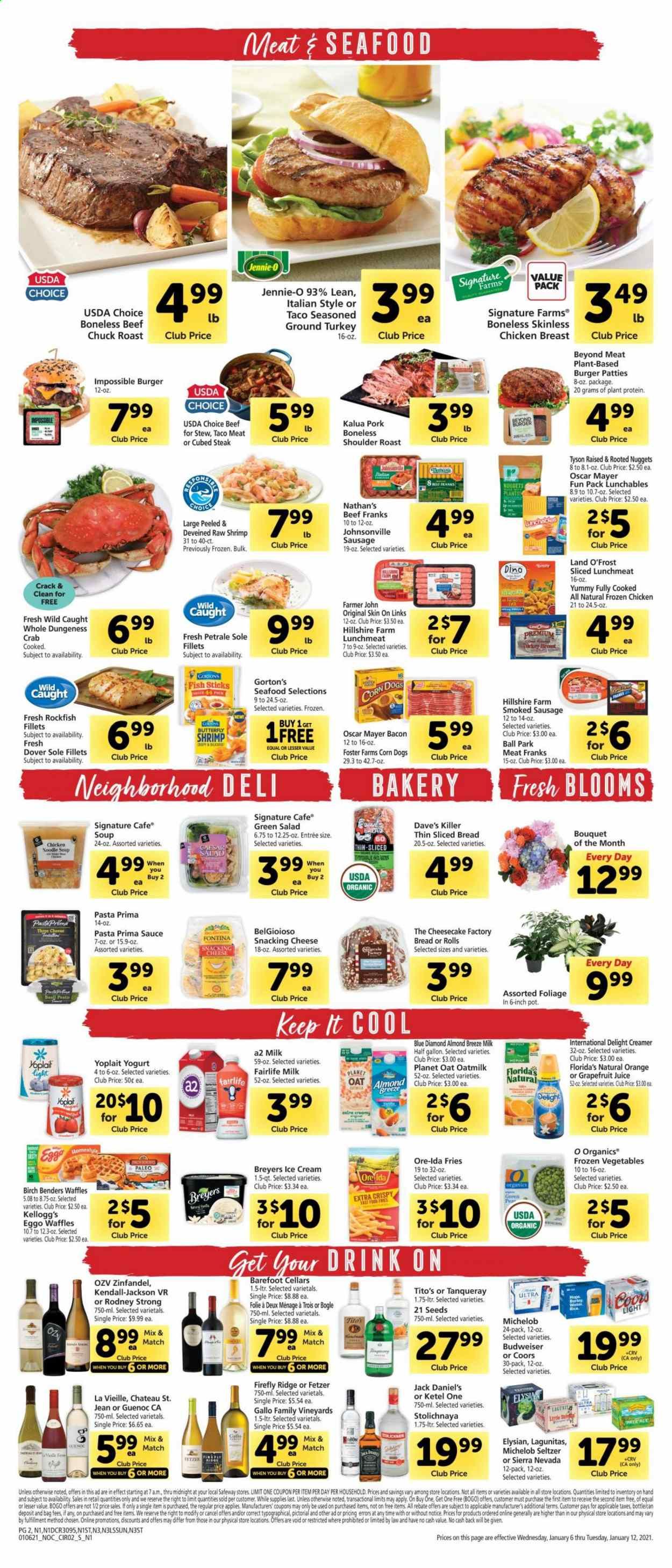 Safeway (AZ, CA, CO, HI, MD, NE, OR, VA, WA) Weekly Ad Flyer January 6 to January 12