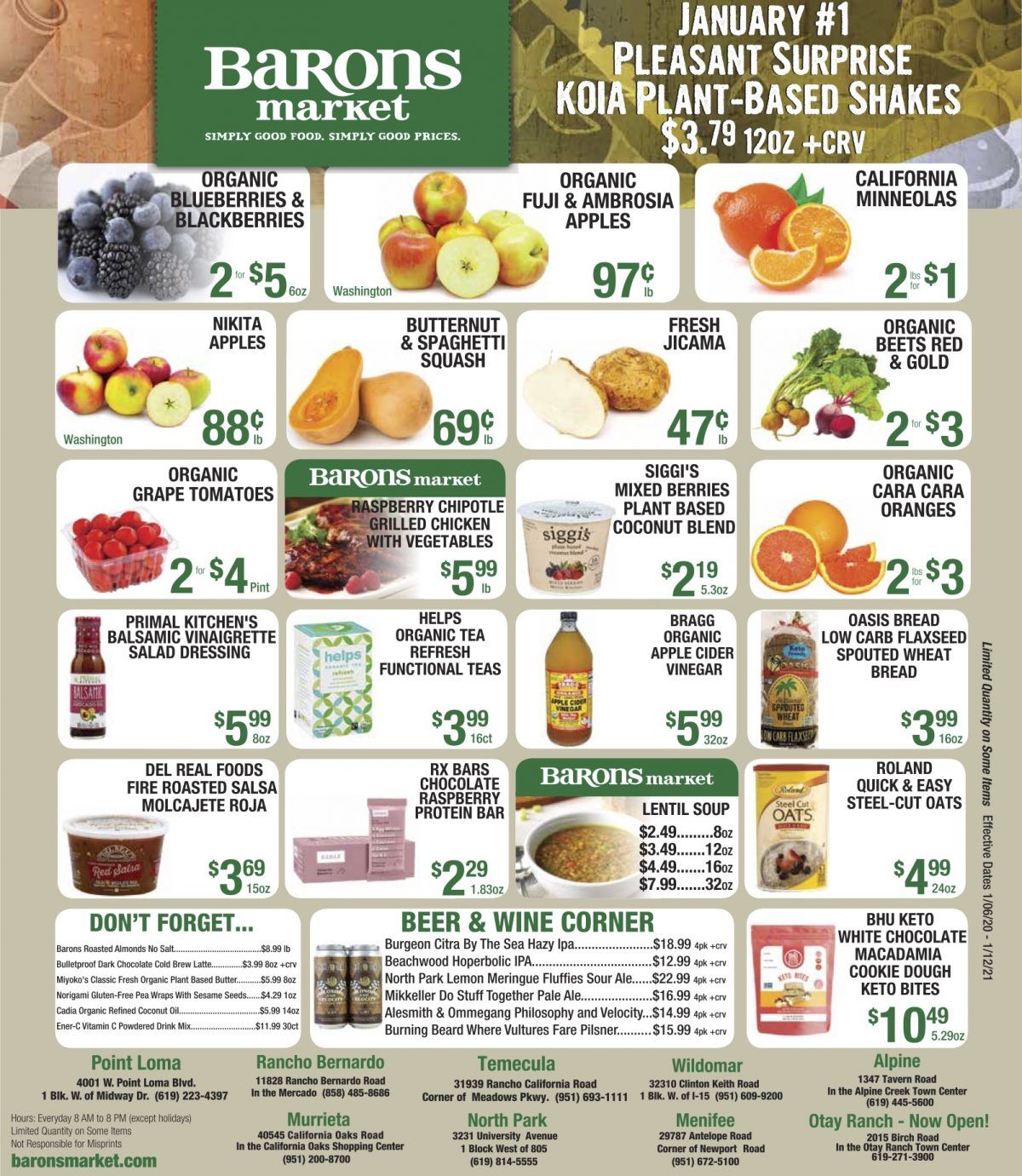 Barons Market Weekly Ad Flyer January 6 to January 12, 2021