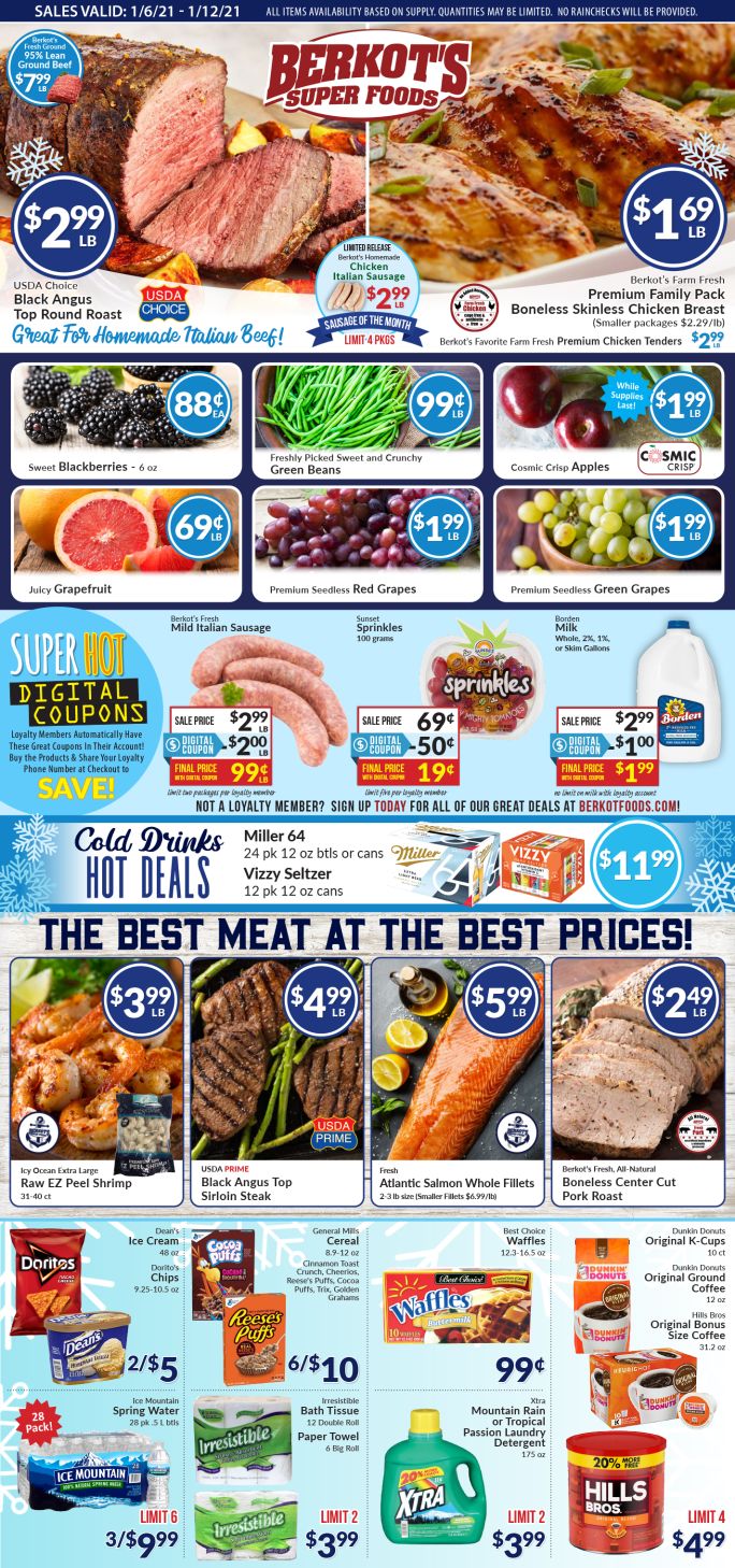 Berkot's Super Foods Weekly Ad Flyer January 6 to January 12, 2021