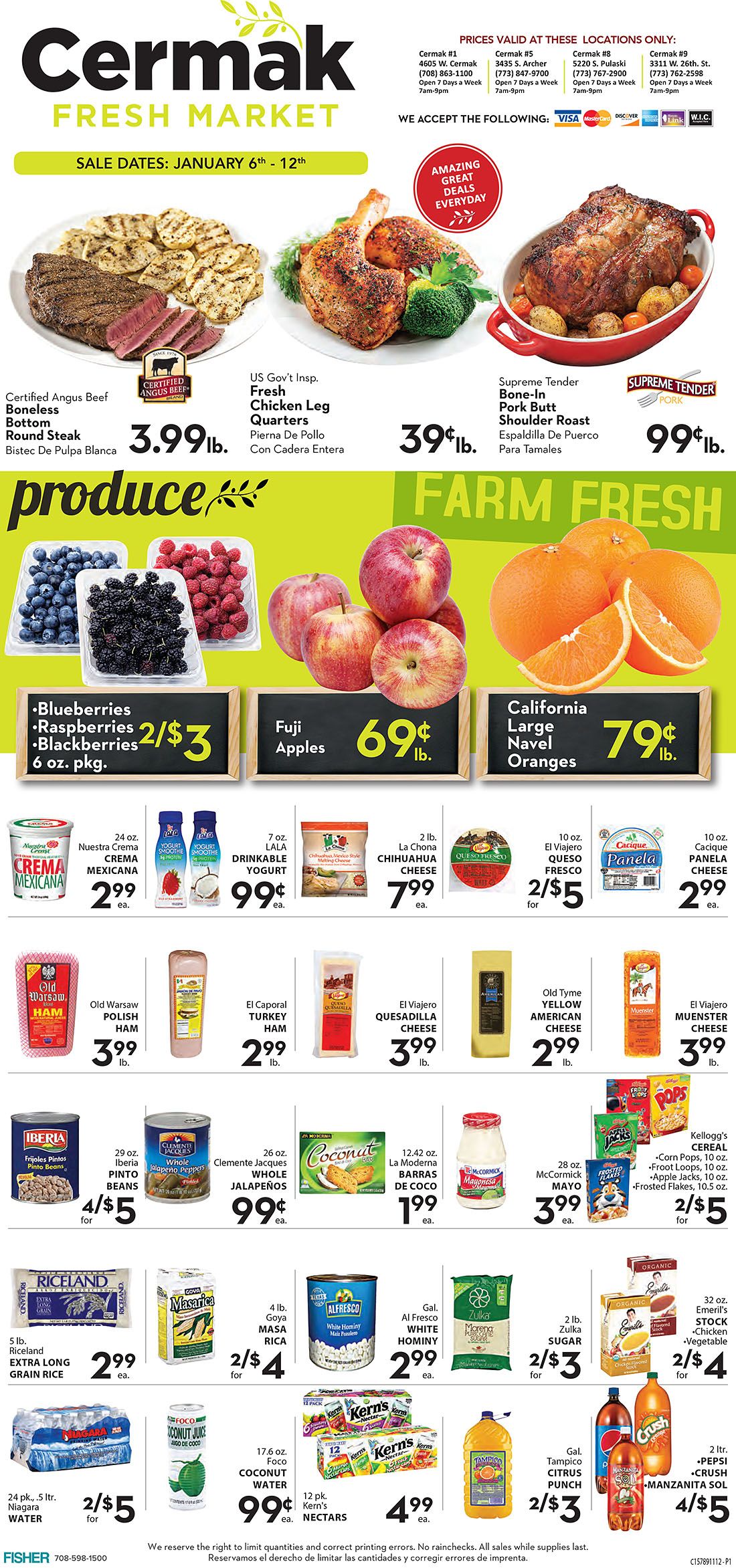 Cermak Fresh Market (IL) Weekly Ad Flyer January 6 to January 12, 2021