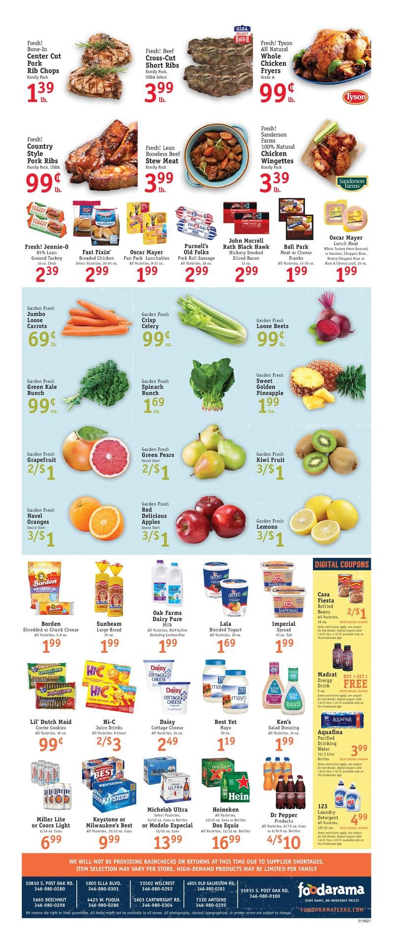 Foodarama Weekly Ad Flyer January 6 to January 12, 2021
