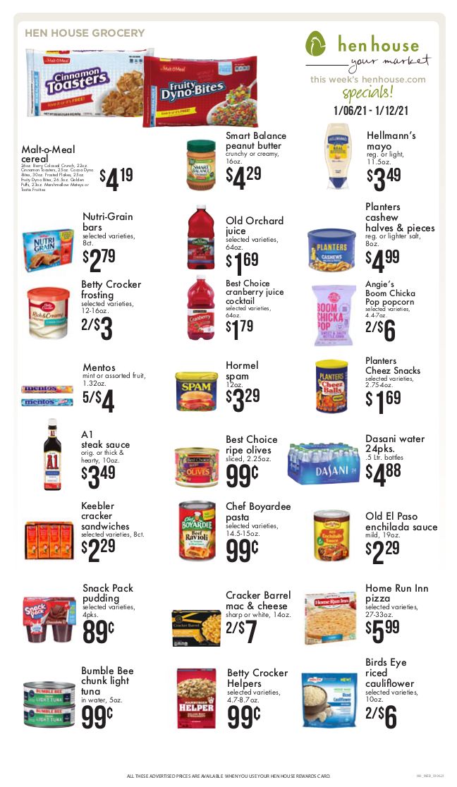 Hen House Weekly Ad Flyer January 6 to January 12, 2021
