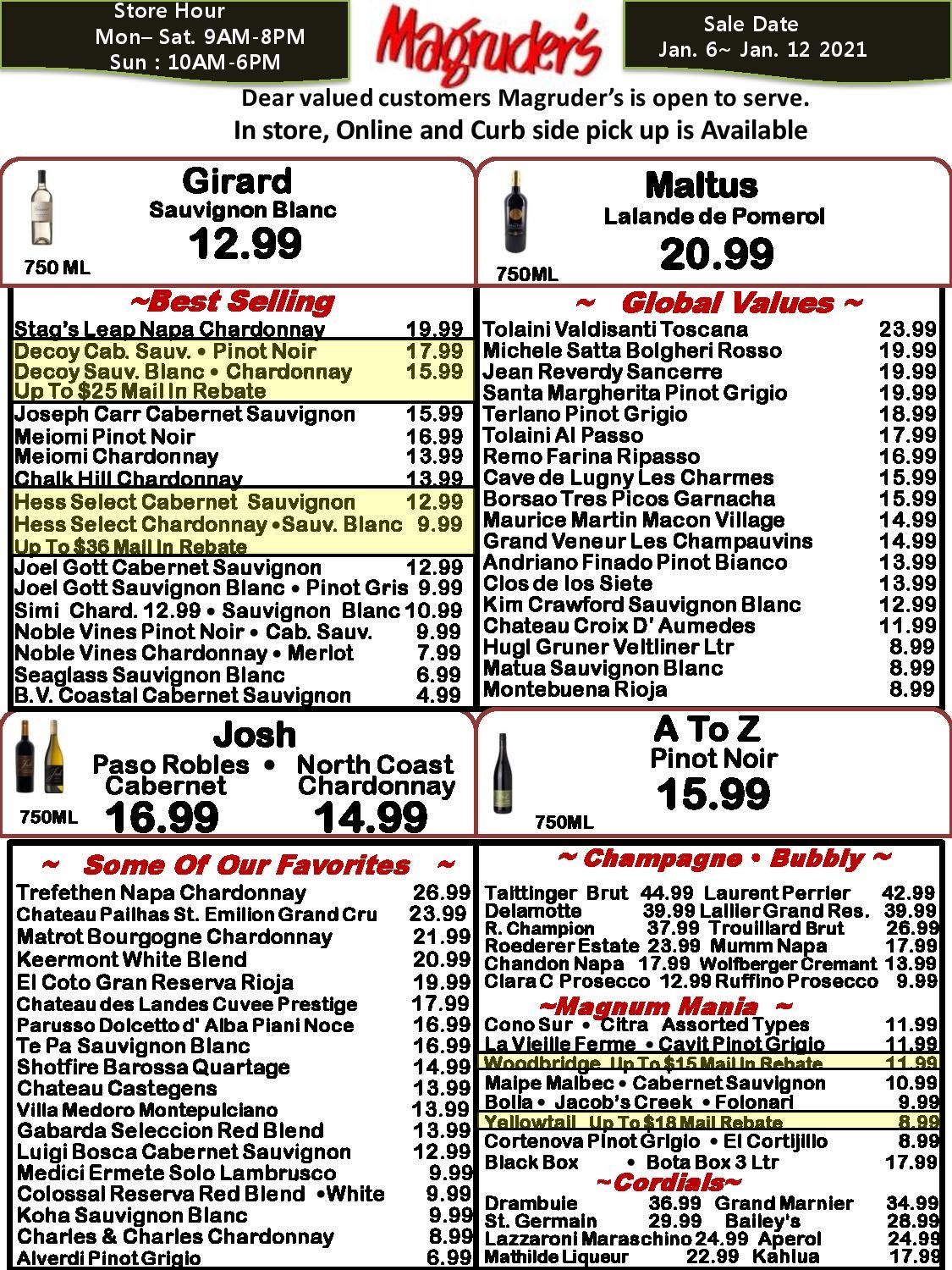 Magruder's Weekly Ad Flyer January 6 to January 12, 2021