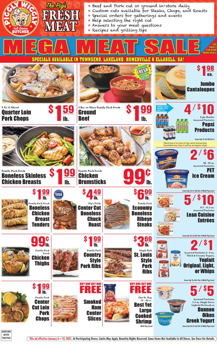 Piggly Wiggly (GA) Weekly Ad Flyer January 6 to January 12, 2021