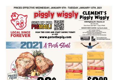 Piggly Wiggly (LA) Weekly Ad Flyer January 6 to January 12, 2021