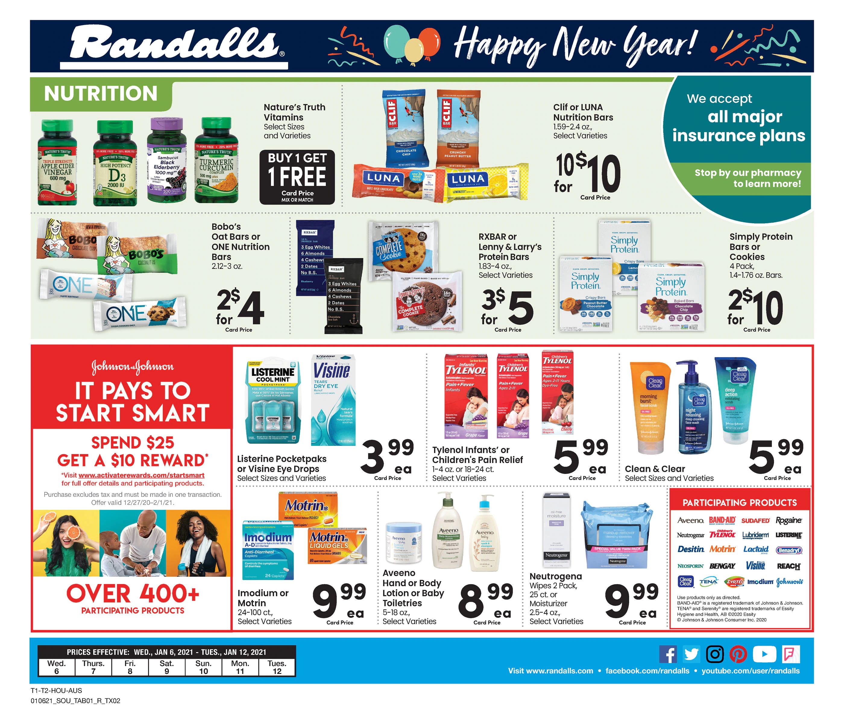 Randalls Weekly Ad Flyer January 6 to January 12, 2021