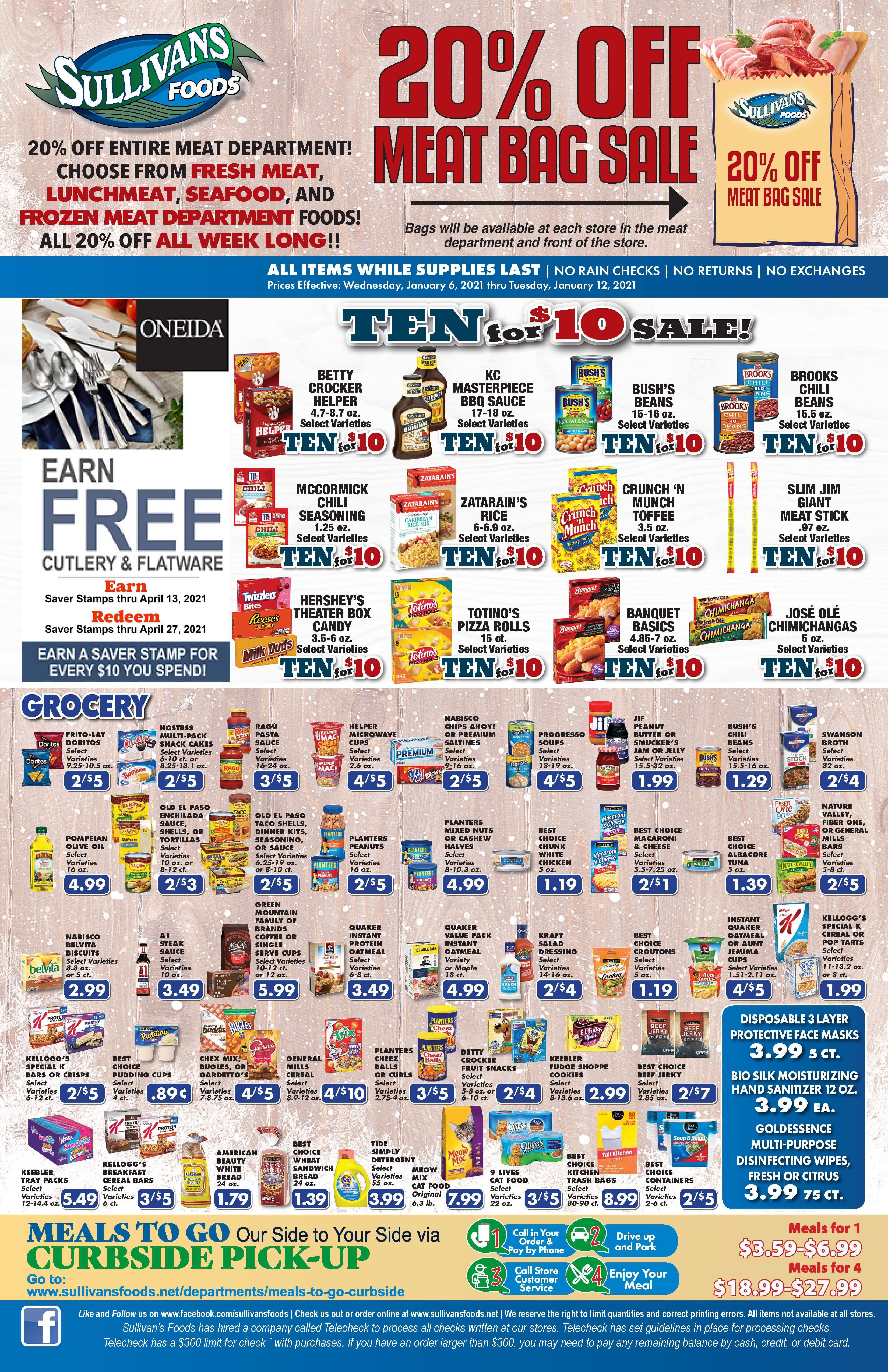 Sullivan's Foods Weekly Ad Flyer January 6 to January 12, 2021