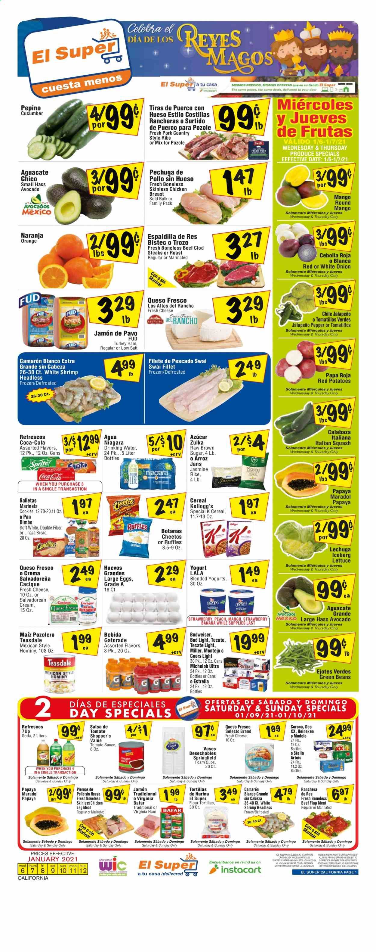 El Super (AZ, CA, NM, NV, TX) Weekly Ad Flyer January 6 to January 12