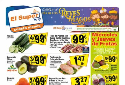 El Super (AZ, CA, NM, NV, TX) Weekly Ad Flyer January 6 to January 12