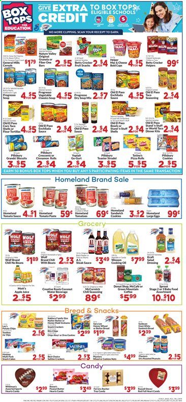 Homeland (OK, TX) Weekly Ad Flyer January 6 to January 12