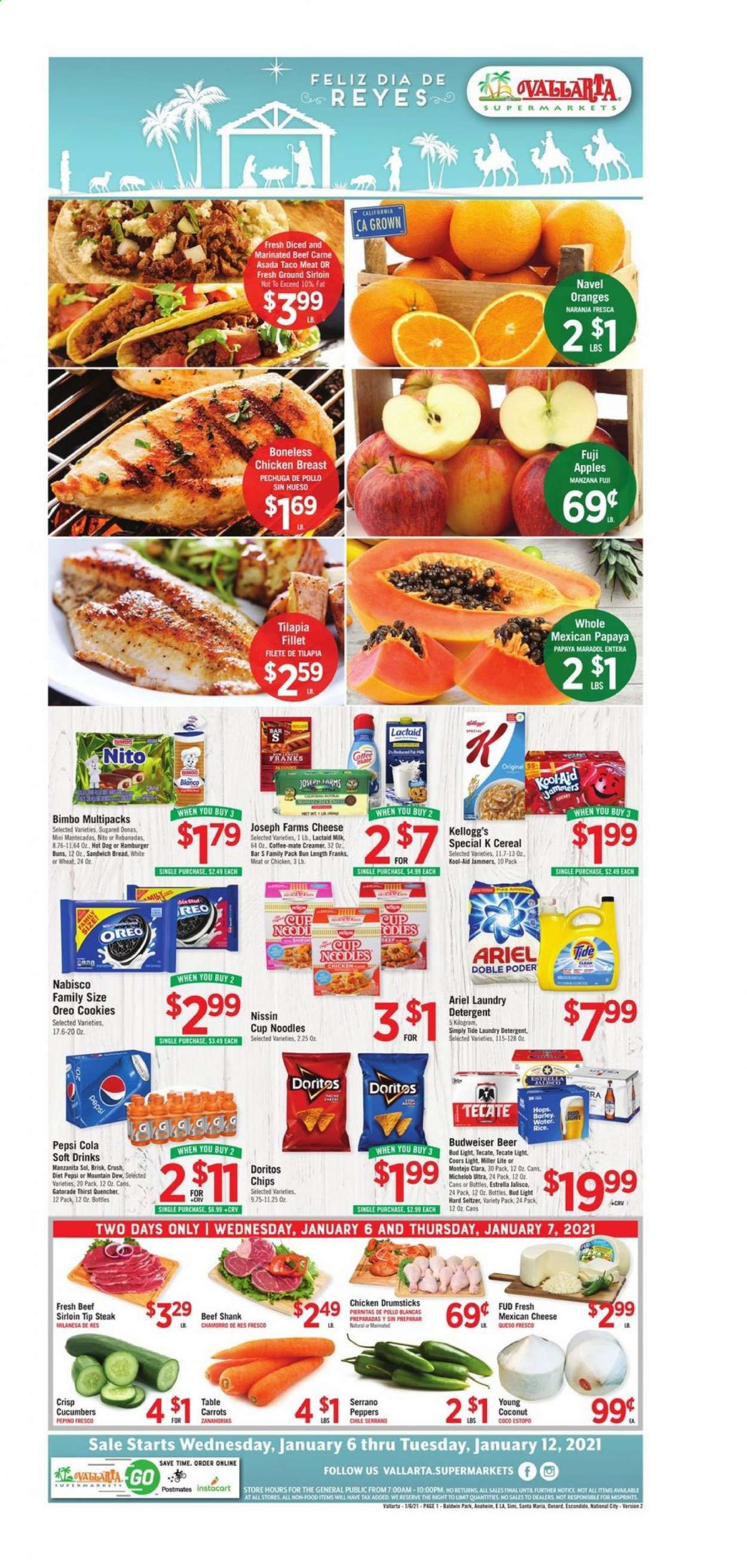 Vallarta (CA) Weekly Ad Flyer January 6 to January 12