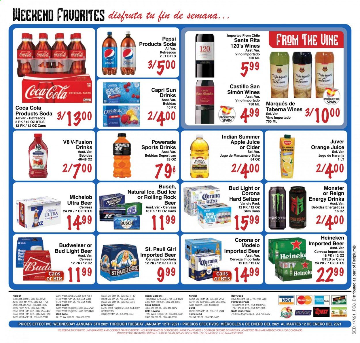 Sedano's (FL) Weekly Ad Flyer January 6 to January 12