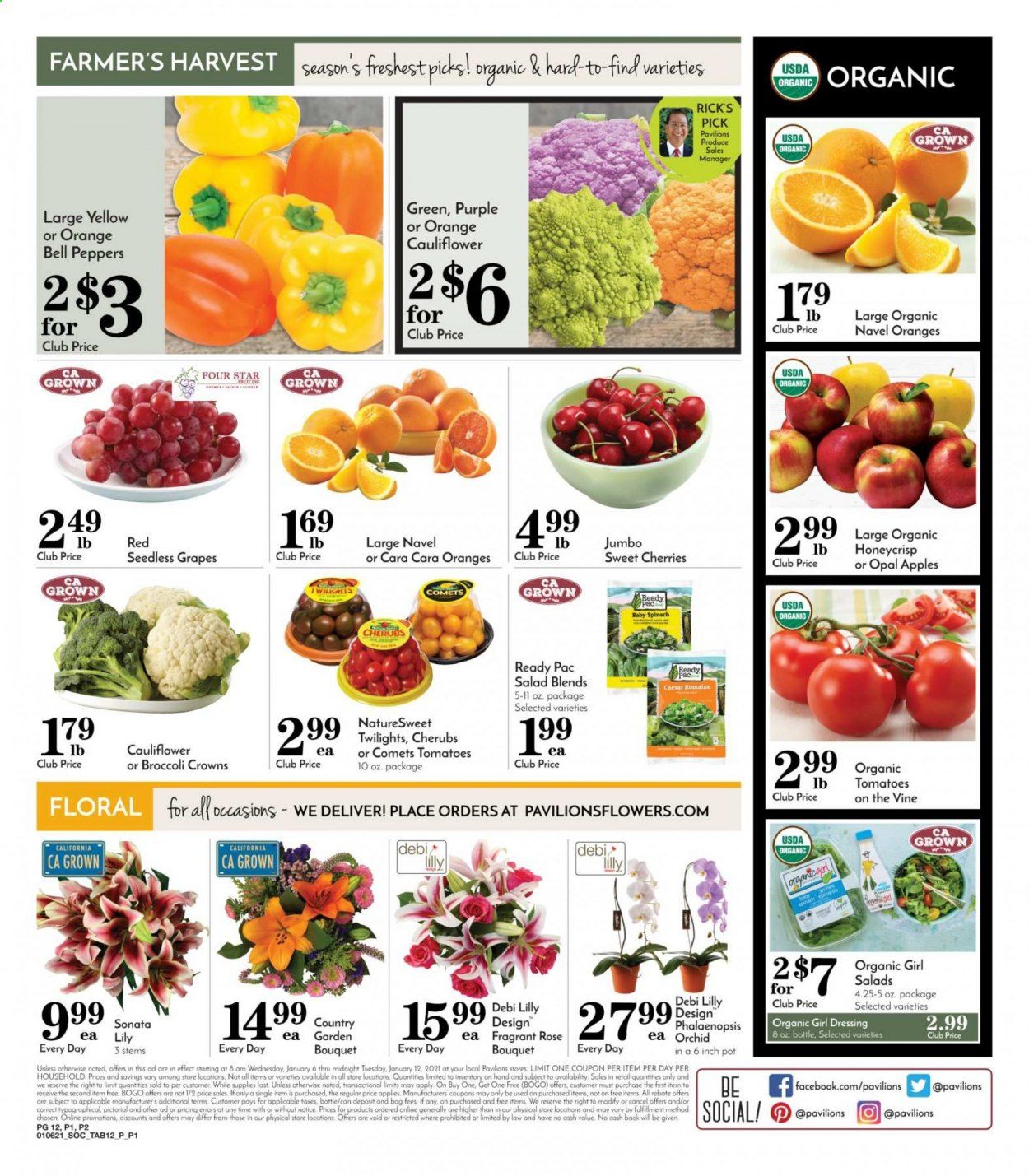Pavilions (CA) Weekly Ad Flyer January 6 to January 12