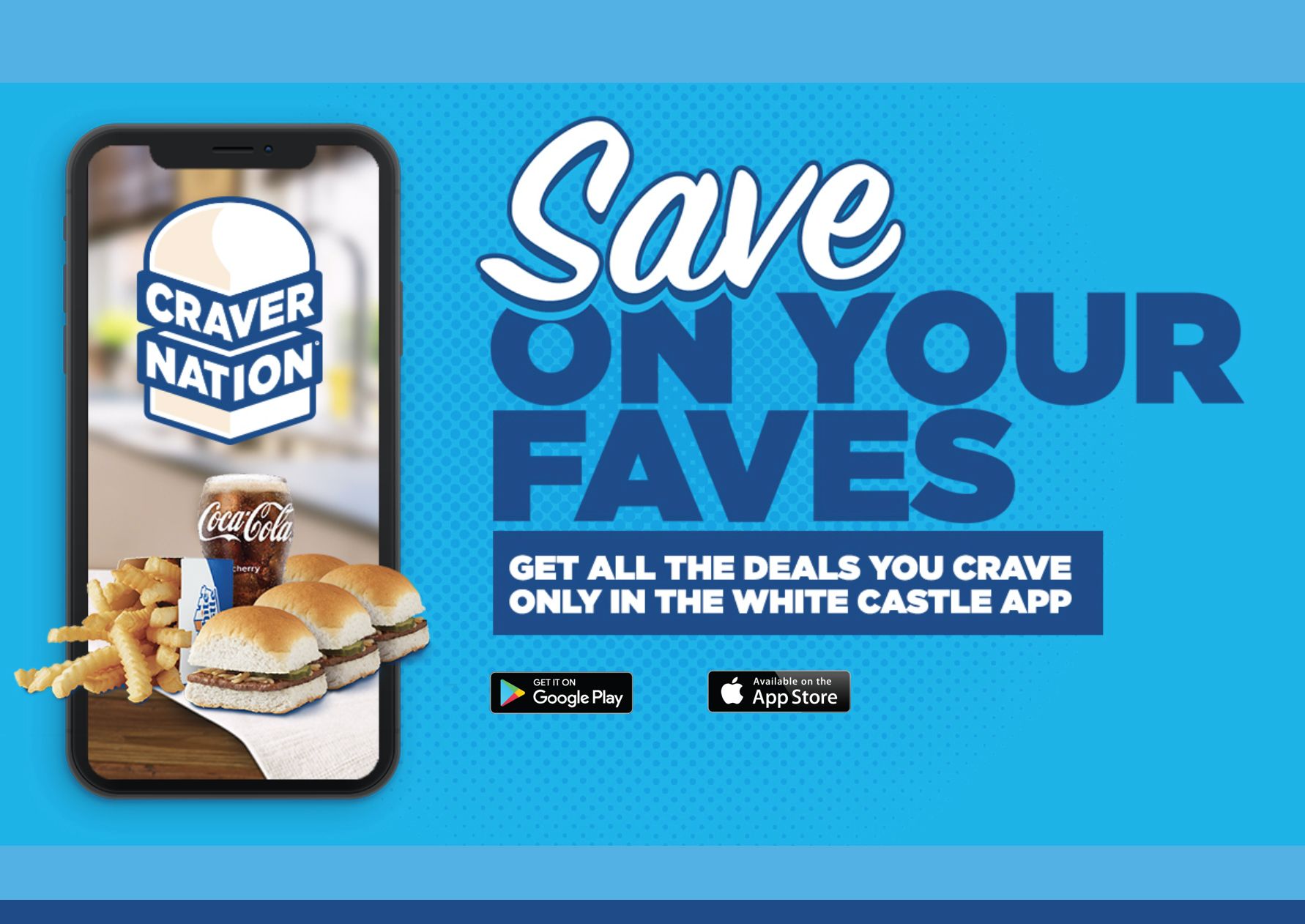 All Craver Nation Members will Receive 20% Off with In-app Orders at White Castle for a Limited Time Only All Craver Nation Members will Receive 20% Off with In-app Orders at White Castle for a Limited Time Only