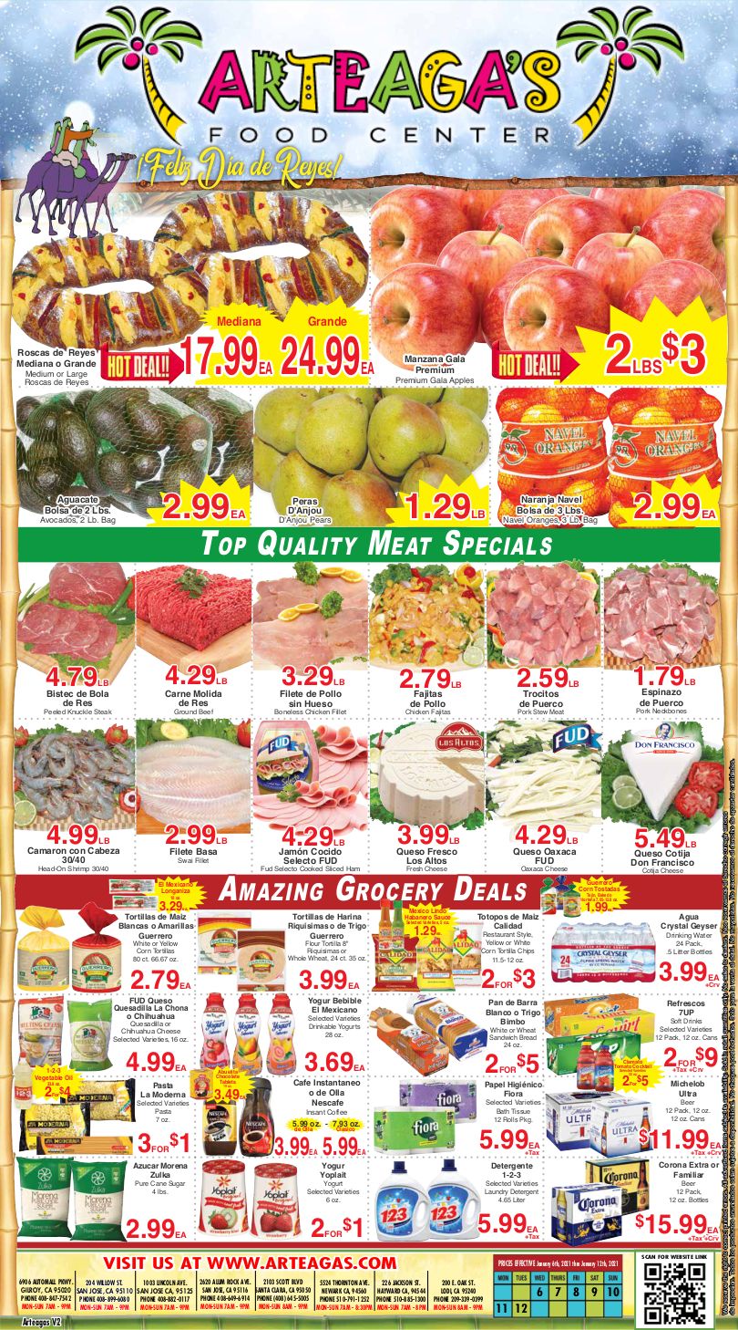 Artega's Weekly Ad Flyer January 6 to January 12, 2021