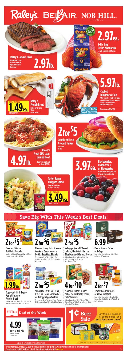 Raley's Weekly Ad Flyer January 6 to January 12, 2021