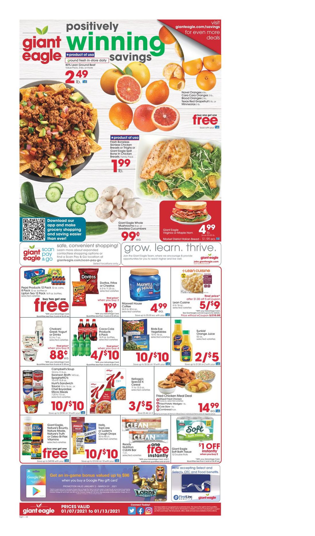 Giant Eagle Weekly Ad Flyer January 7 to January 13, 2021